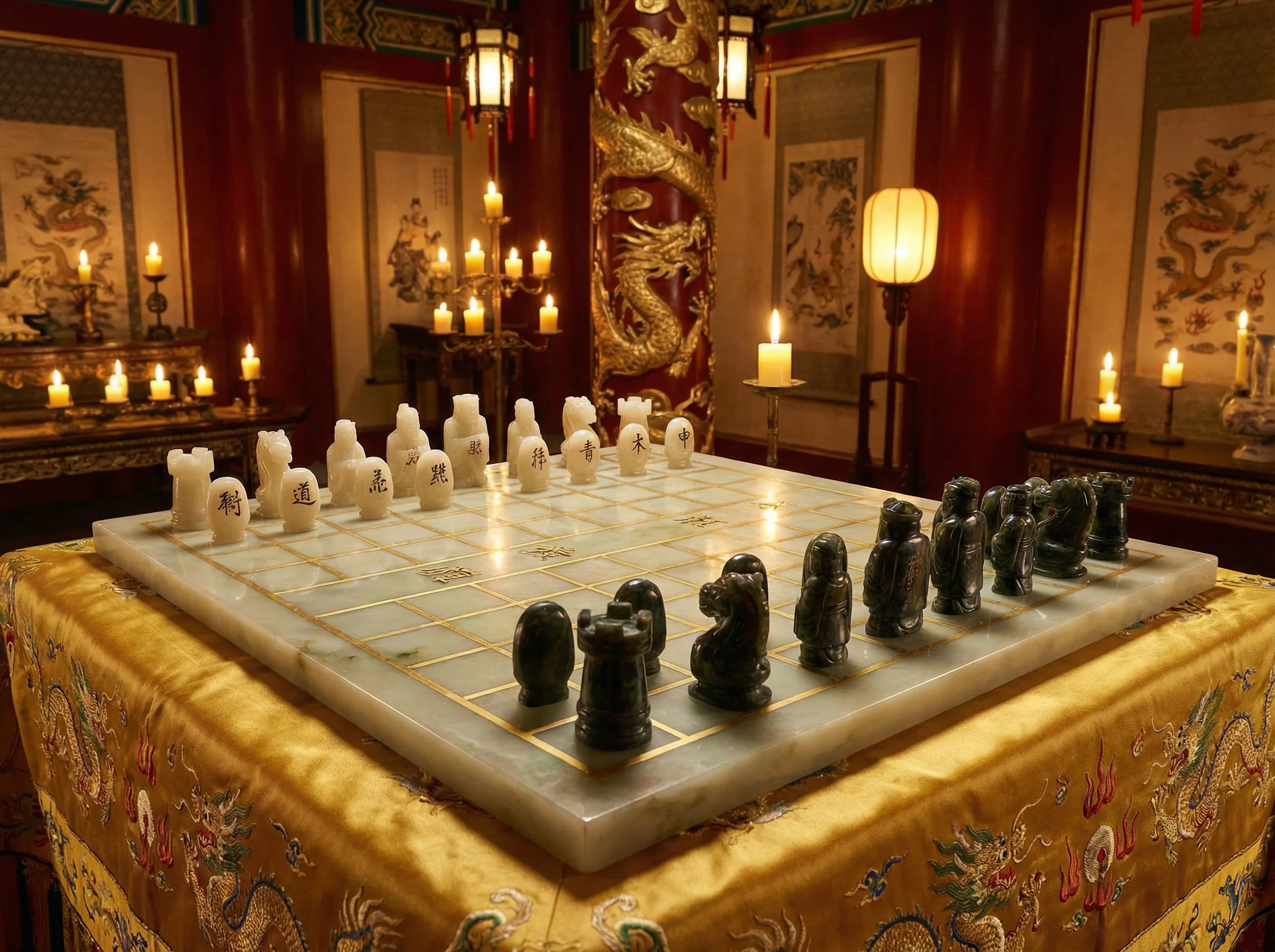 和田玉棋盘特写 - 德州扑克 珍宝鉴赏